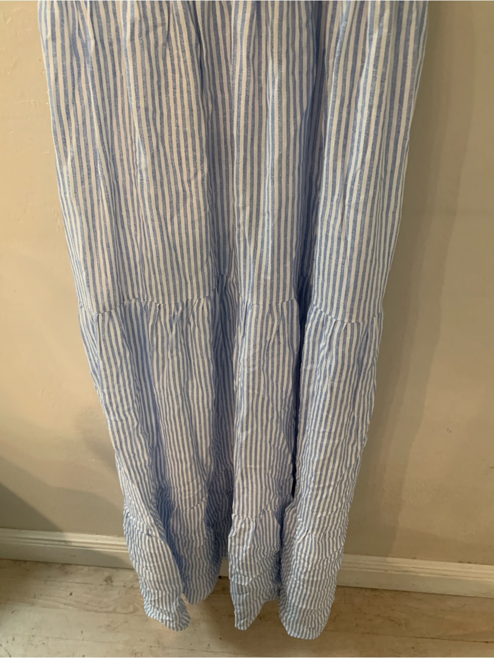CeCe Coastal Blue & White Striped Tie-Front Keyhole Maxi Sundress NWT XL - Picture 6 of 9